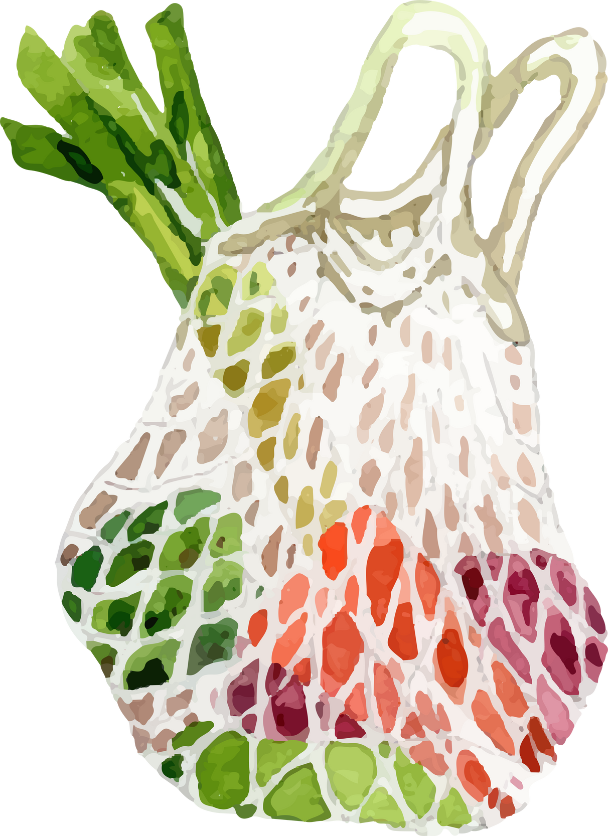 Watercolor Net String Bag